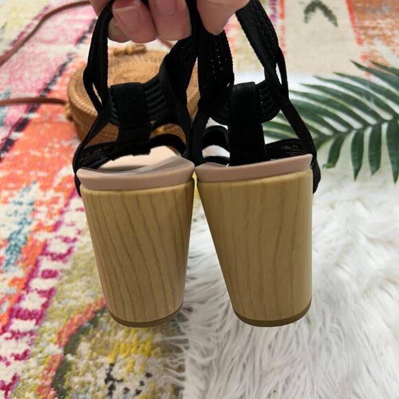 Dr. Scholl's Neutral Black Chunky Platform Heeled Blossom Sandal 7.5 - Picture 9 of 11